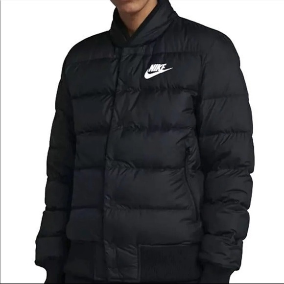 nike black down jacket